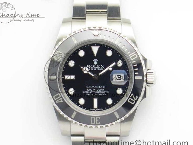 116610 Best 1:1 Edition Submariner 904L Bracelet Case SS Black SA3135 GMF And LN Ceramic 0111